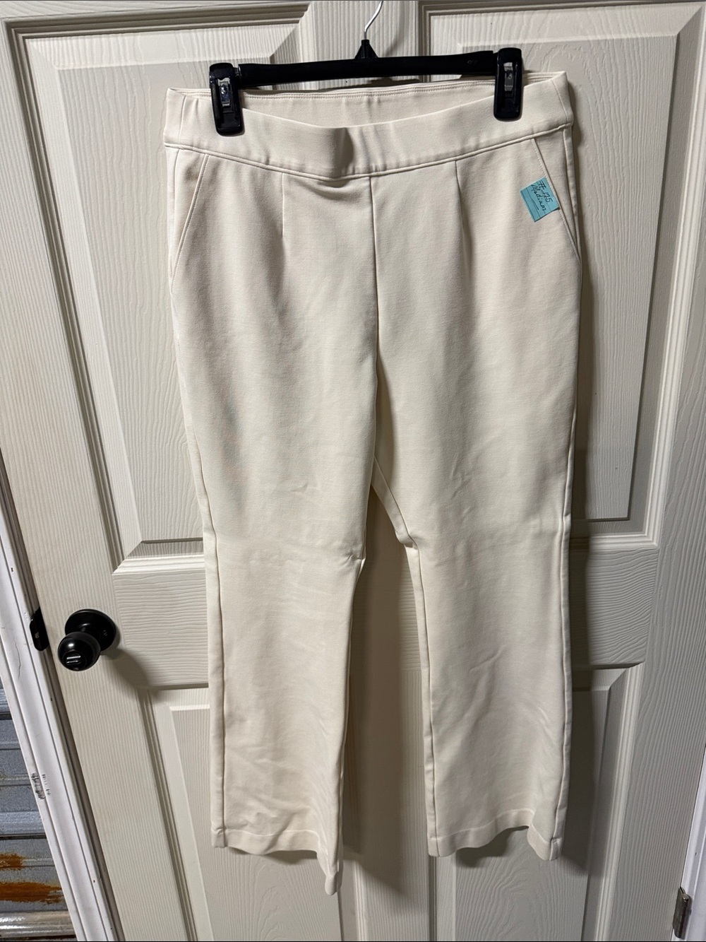 Cream womens Pull-On Knit Pants
